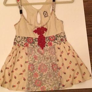 FREE PEOPLE BOHO BEADED TANK